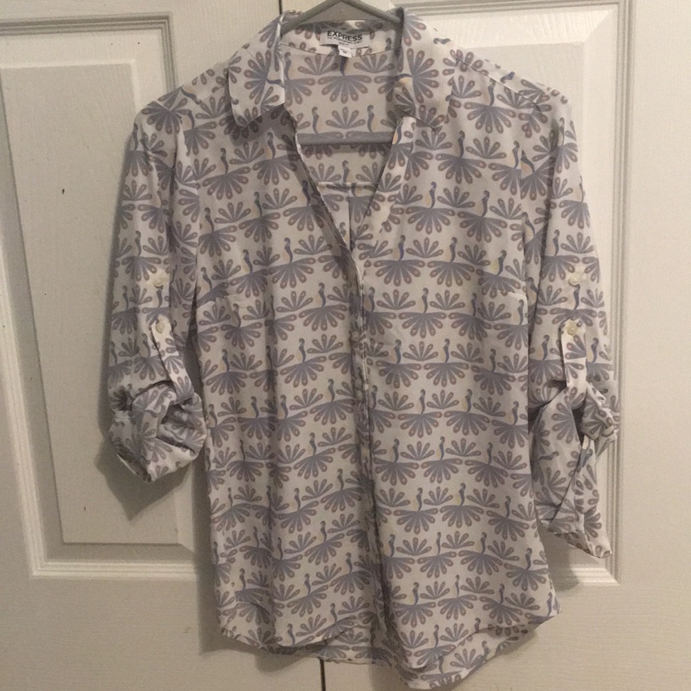 Express patterned work shirt - Picture 2 of 4
